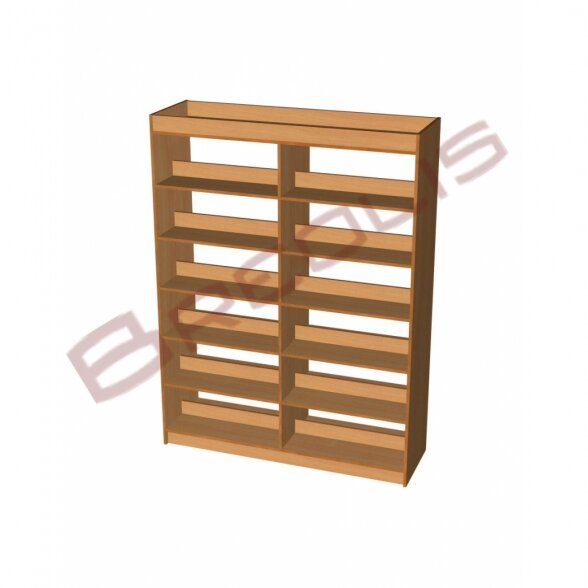 Double sided library shelf