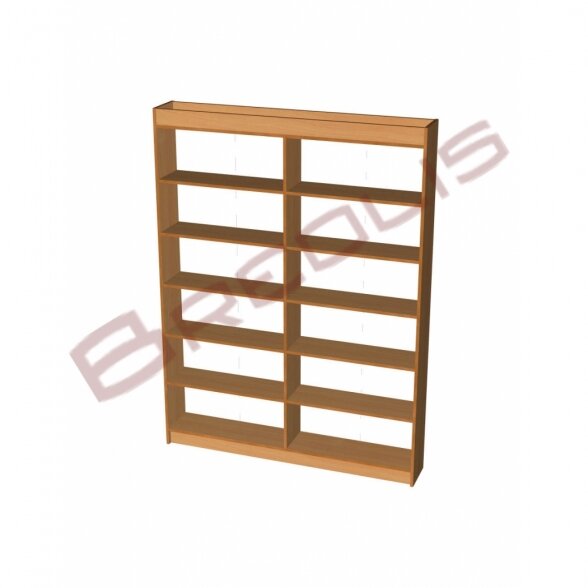 Double single sided library shelf