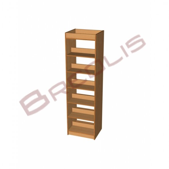 Double sided single library shelf