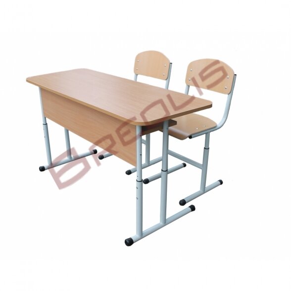 Adjustable height double school set MS2A HPL