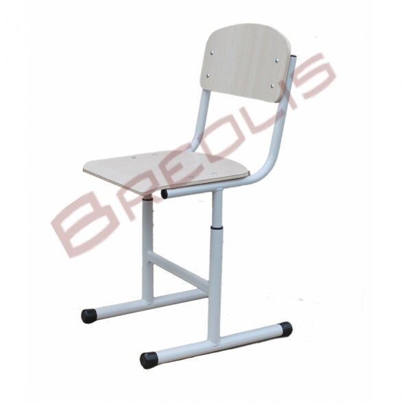 Adjustable height school chair M1 HPL, milky oak