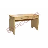 2-seat children's table with drawers, height-adjustable, beech