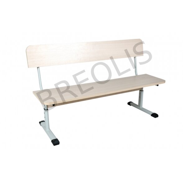 Canteen bench with backrest 04