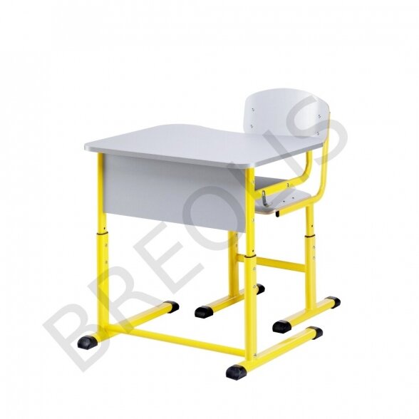 Adjustable height single school set OV1A 4-7, gray 1