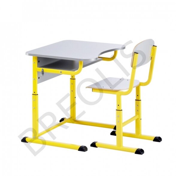 Adjustable height single school set OV1A 4-7, gray 3