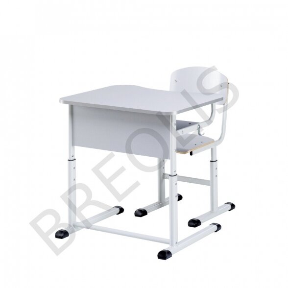 Adjustable height single school set OV1A 4-7, gray 2